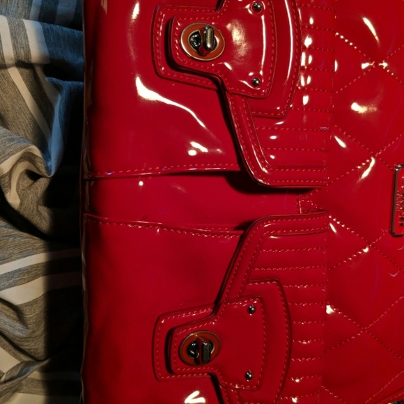 Coach poppy red patent leather - Picture 2 of 8